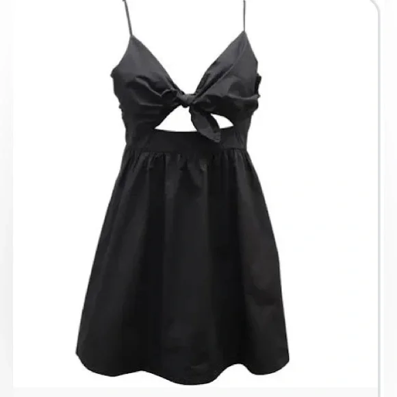 short black and gold dress A.L.C. Colorblock Sleeveless Mini Dress Black/Navy Stretch Crepe Size –  Celebrity Owned